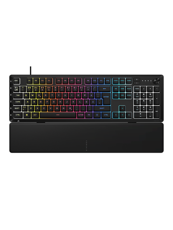 Corsair SKIFF 100 PLUS Wired - Gaming Tastatur - Nordisk - Sort