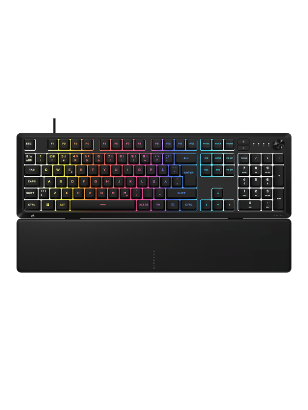 Corsair SKIFF 100 Wired - Gaming Tastatur - Nordisk - Sort
