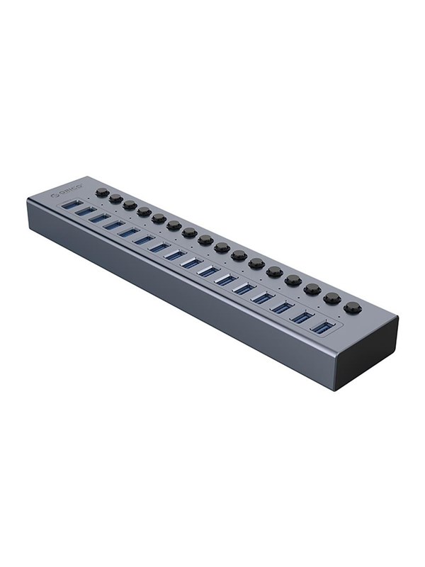 ORICO BT2U3-16AB Hub 16x USB-A 3.0 with switches - gray USB hub - USB 3.0 - 16 ports - Grå