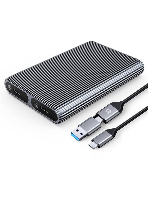 ORICO AM2C3-2N Dual Disk Caddy for Two Drives: M.2 SATA and NVME USB-C 3.2 10Gb/s - Gray - Ekstern Harddisk