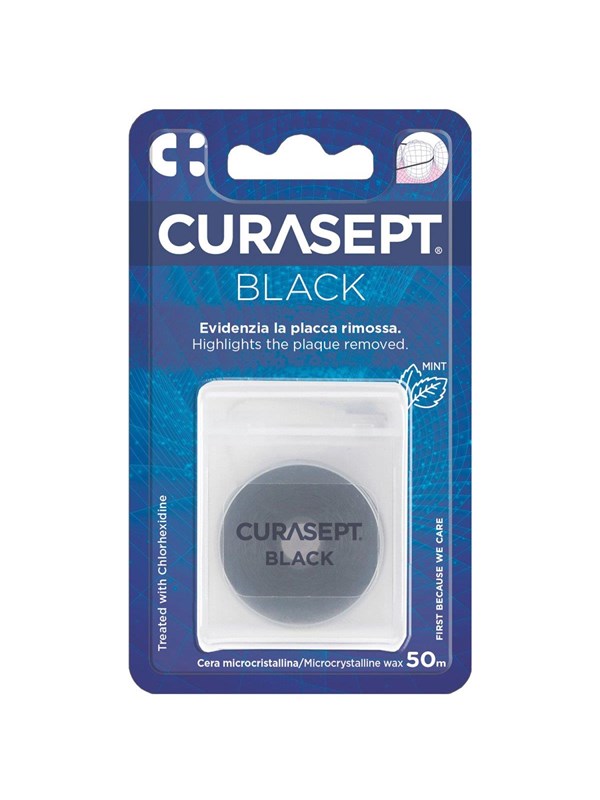 Curasept Tandtråd Dental Floss BLACK 50m