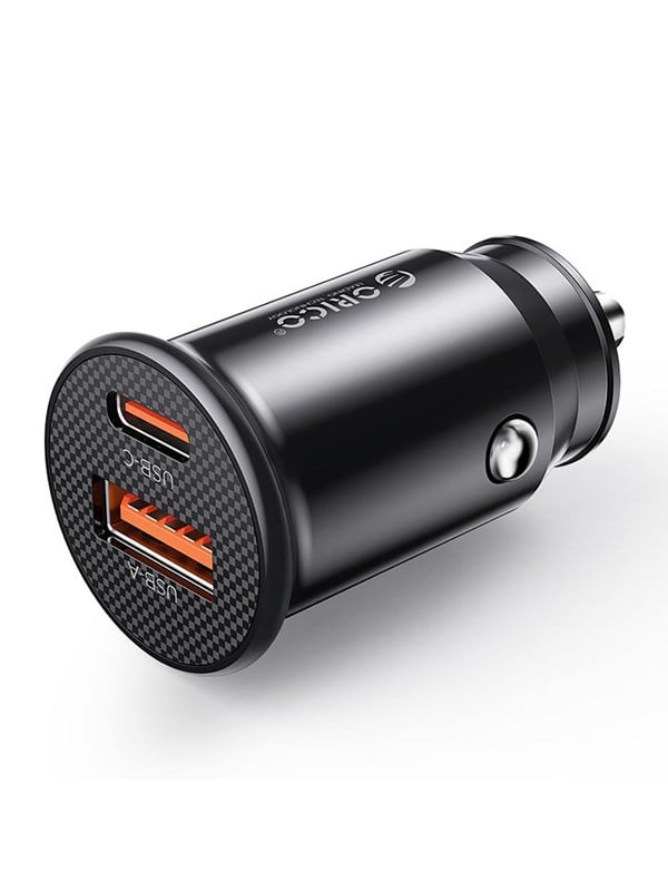 ORICO PowerMini 30W USB-C + USB-A Car Charger - Black billede