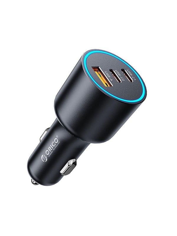 ORICO HyperDrive 165W USB-A + 2x USB-C Car Charger - Black billede