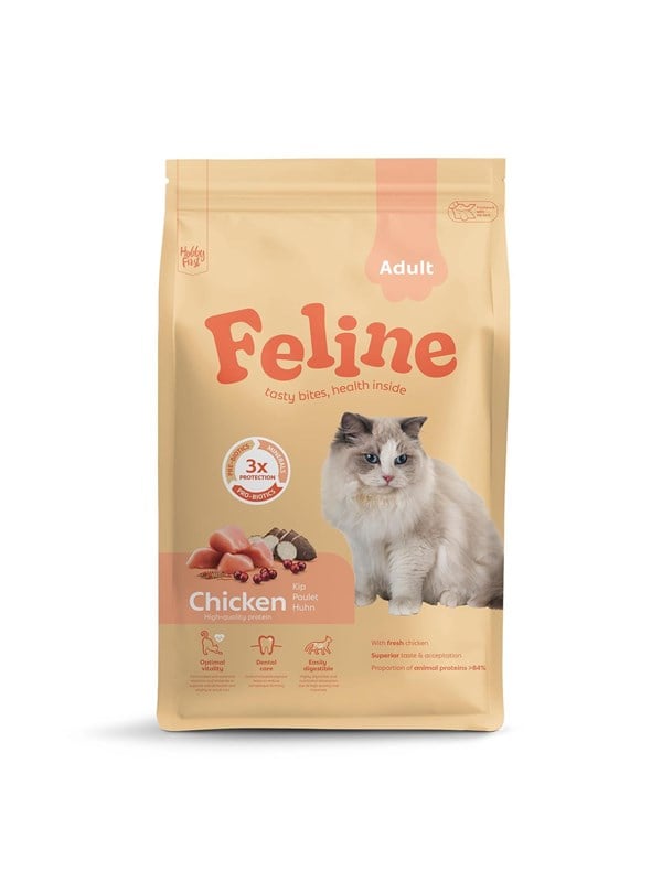 Hobby First Feline Adult Chicken 4.5 kg billede