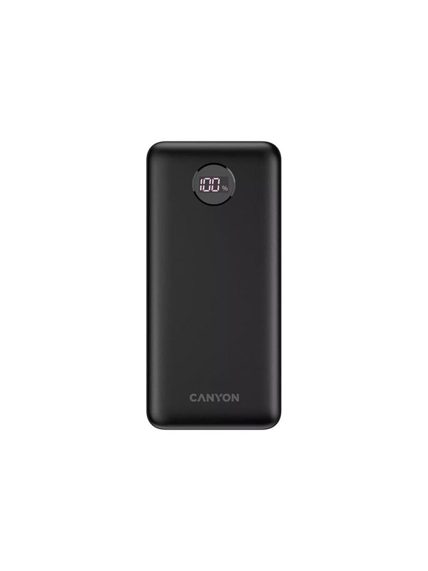 Canyon PB-2002 20.000 mAh Powerbank, Sort - 20000 mAh