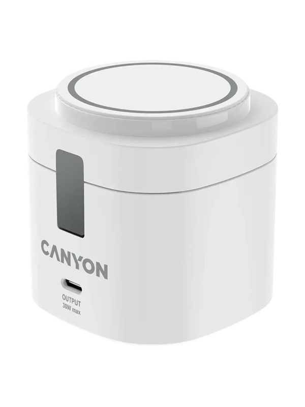 Canyon WCS-205 15W Qi2 2-i-1 Trådløs Oplader, Hvid billede