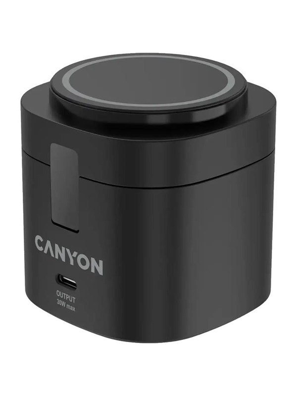 Canyon WCS-205 15W Qi2 2-i-1 Trådløs Oplader, Sort