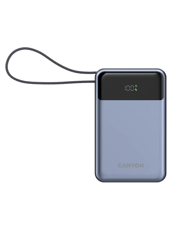 CANYON power bank OnPower 600 built-in cable 20000 mAh PD65W Dark Grey