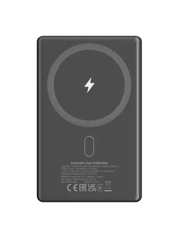 Canyon OnPower 510 MagSafe Powerbank 10000mAh Mør - 10000 mAh billede