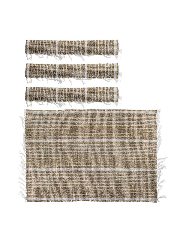 Bloomingville - Vidan Dækkeserviet, Natur, Søgræs, L45xW33 cm, Set of 4