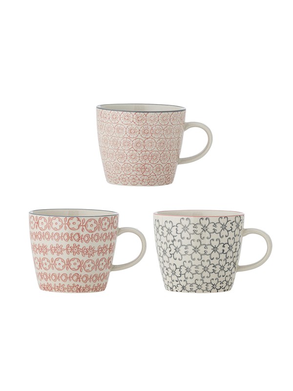 Bloomingville - Cécile Krus, Multifarvet, Stentøj, D9,5xH8 cm, Set of 3