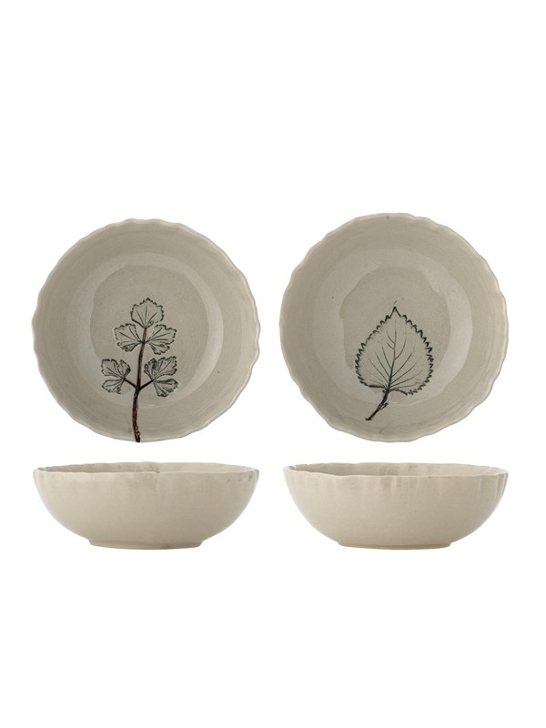 Creative Collection - Aubrin Skåle - Natur - Stentøj - 26 Cm - 2 Stk.