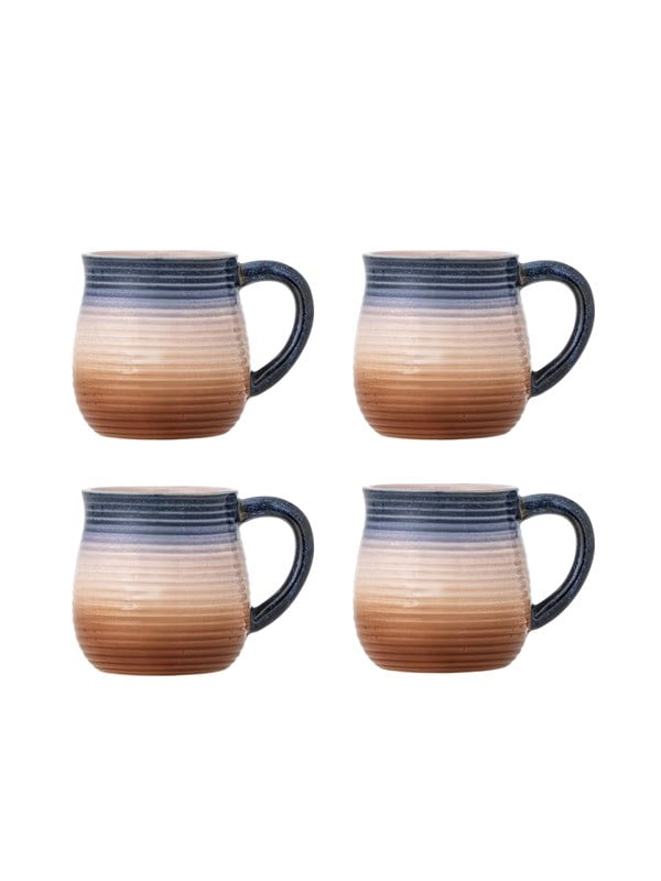 Bloomingville - Tatum Kop, Multifarvet, Stentøj, D8,5xH8,5 cm, Set of 4