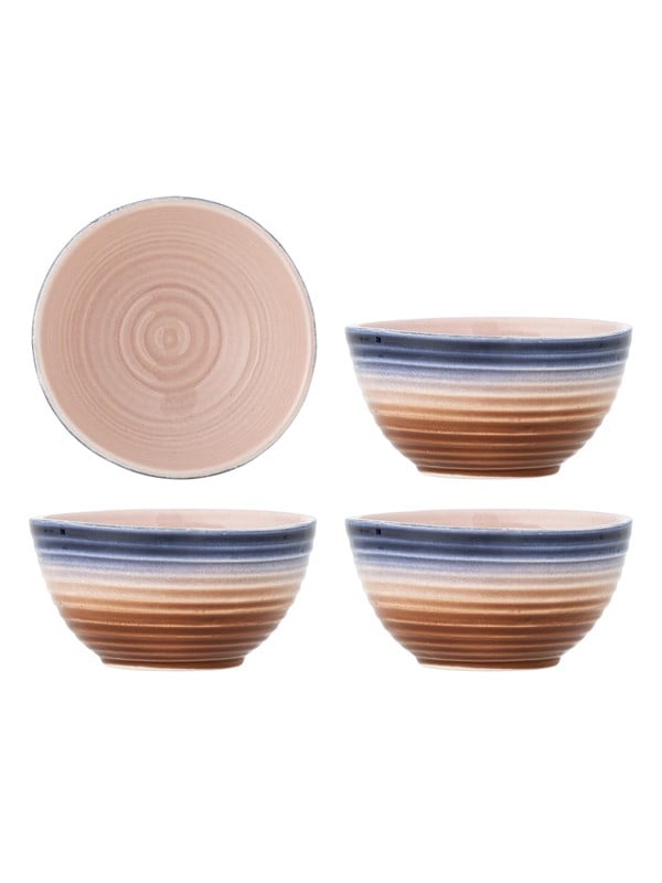 Bloomingville - Tatum Skål, Multifarvet, Stentøj, D12xH6 cm, Set of 4