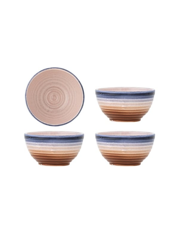 Bloomingville - Tatum Skål, Multifarvet, Stentøj, D9xH5 cm, Set of 4