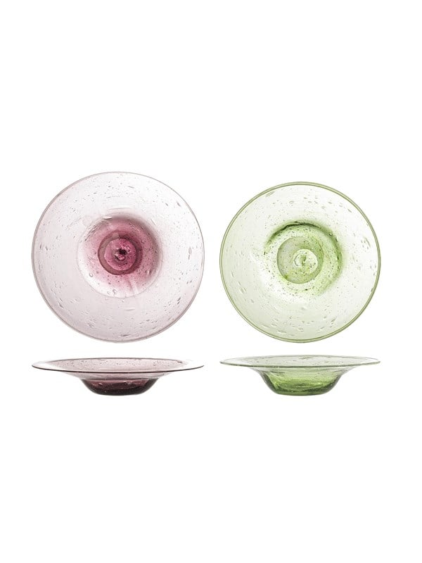 Bloomingville - Sunil Tallerken, Multifarvet, Glas, D19,5xH3 cm, Set of 2