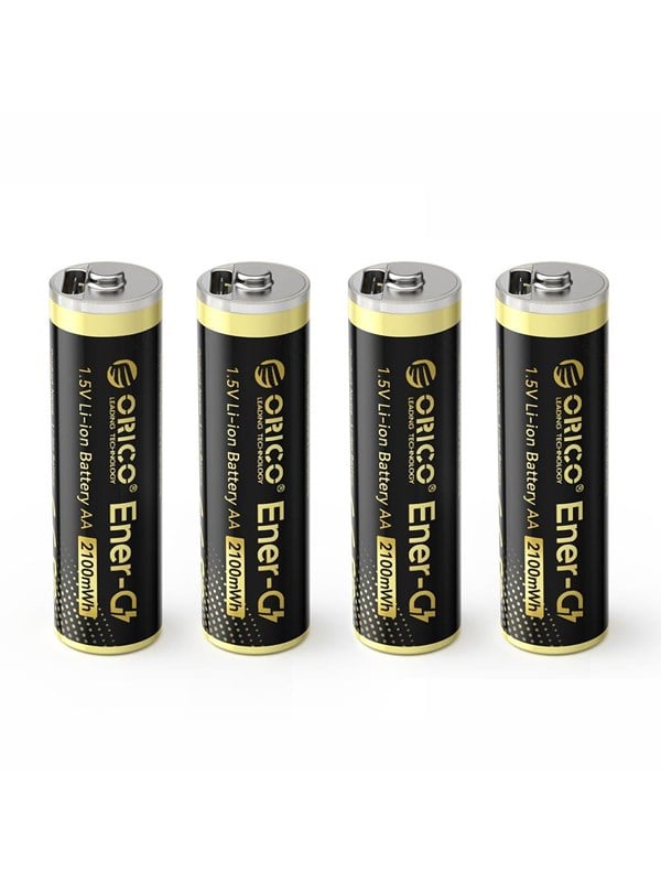 ORICO Ener-G EG5C Lithium Battery 1.5V 2100mWh AA USB-C Rechargeable Battery with Charging Cable 4 pcs