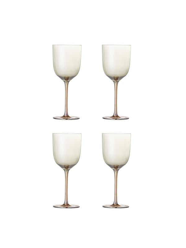 Bloomingville - Aston Vinglas, bronze, Glas - Ø8 Ã H21,5 cm, sæt med 4