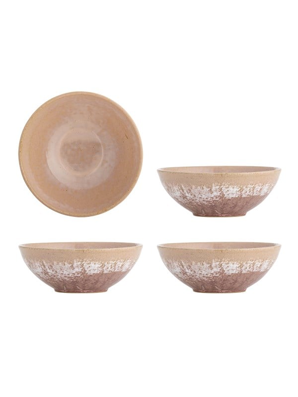 Bloomingville - Darlene Skål, Rosa, Stentøj, D20,5xH7,5 cm, Set of 4