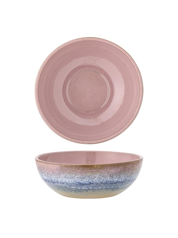 Bloomingville - Paula Skål, Rosa, Stentøj, D16xH5 cm
