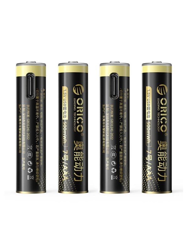 ORICO Ener-G EG7C lithium battery 1.5V 500mWh AAA USB-C rechargeable battery with charging cable 4 pcs.