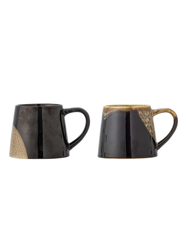 Bloomingville - Rye Krus, Brun, Stentøj, D10xH8 cm, Set of 2