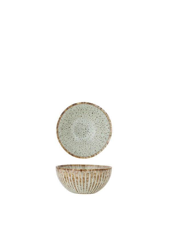 Bloomingville - Fleur Skål, Natur, Stentøj, D11xH5,5 cm