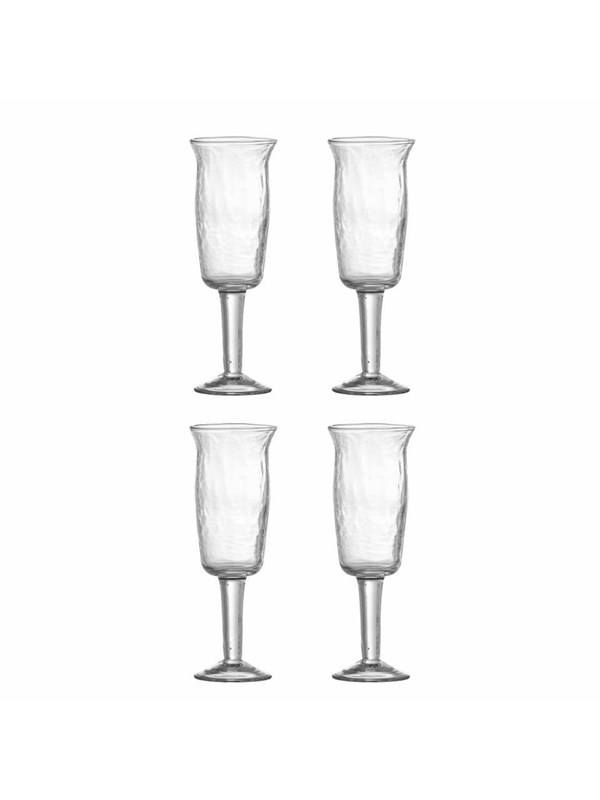 Bloomingville - Asha Vinglas, Klar, Genanvendt Glas - Ø6 Ã H17,5 cm, sæt med 4
