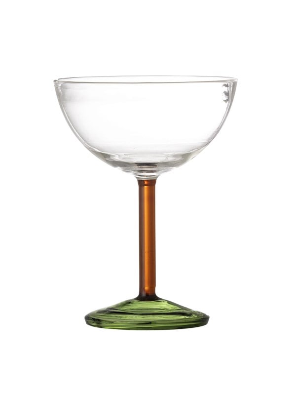 Bloomingville - Martine Cocktailglas, Multifarvet, Glas, D11xH14,5 cm