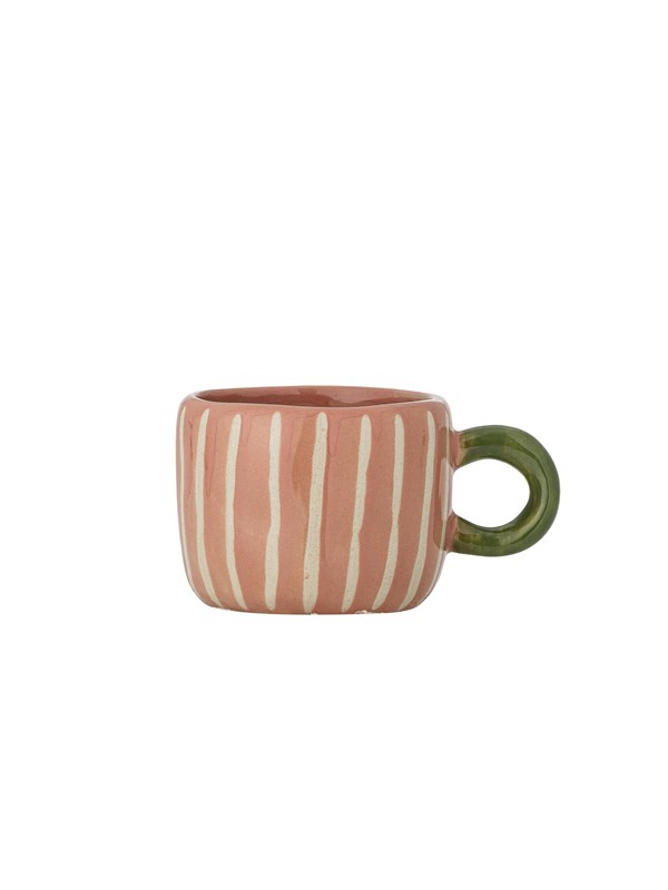 Bloomingville - Kop Nini - Rosa Med Striber - Stentøj - 110 Ml