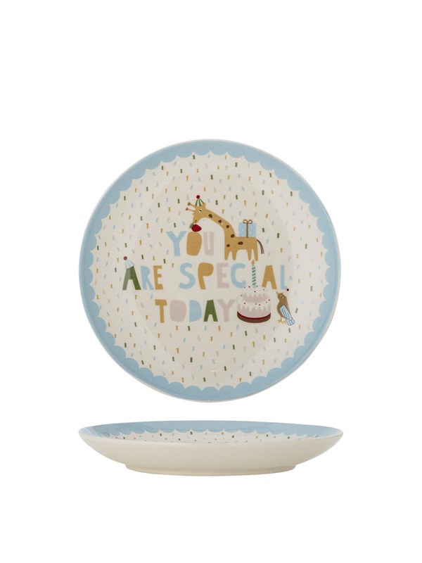 Bloomingville - Celebrate Tallerken, Blå, Stentøj, D16xH3 cm
