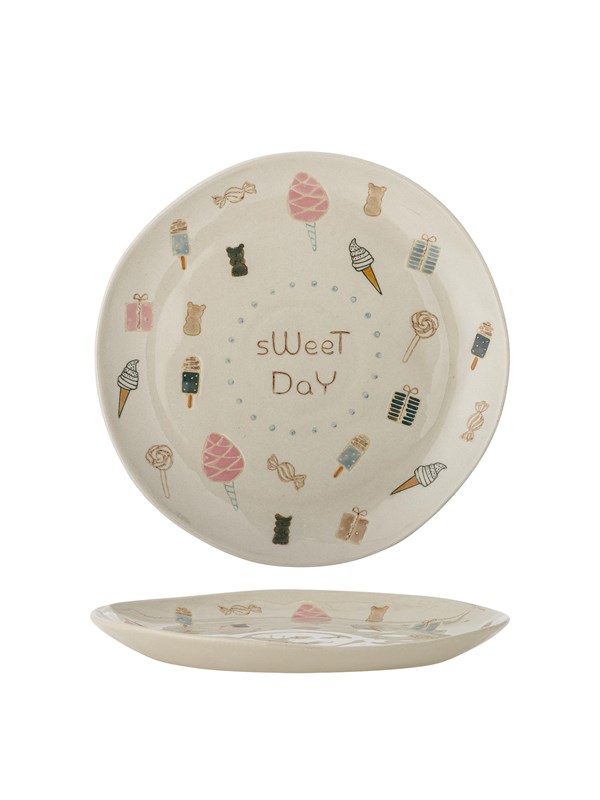 Bloomingville - Sweets Tallerken, Multifarvet, Stentøj, D24xH2 cm