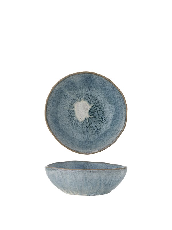 Bloomingville - Nara Skål, Blå, Stentøj, D13xH4,5 cm