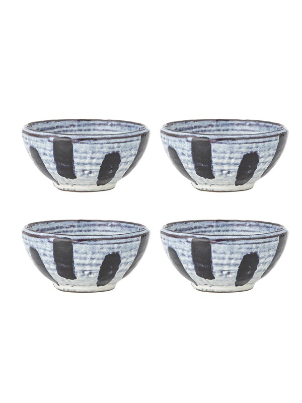 Bloomingville - Ever Skål, Sort, Stentøj, D9xH4,5 cm, Set of 4
