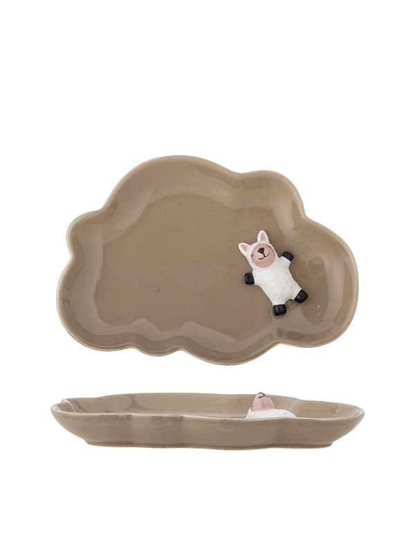Bloomingville - Dolly Tallerken, Brun, Stentøj, L20xH2,5xW14 cm