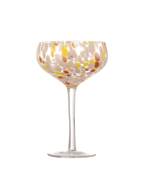 Bloomingville - Lilya Cocktailglas, Rosa, Glas - Ø12 Ã H18 cm