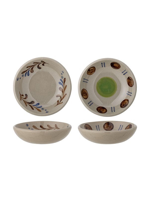 Bloomingville - Peline Skål, Multifarvet, Stentøj, D11xH3 cm, Set of 2