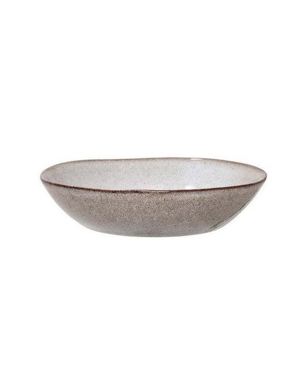 Skål Bloomingville Sandrine håndlavet stentøj grå Ø22 cm 900 ml serveringsskål mikroovn- og opvaskemaskinesikker