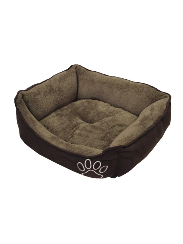 Komfortseng til hund firkantet Classic "MERO" brun - Brown - L x B x H: 55 x 43 x 17 cm