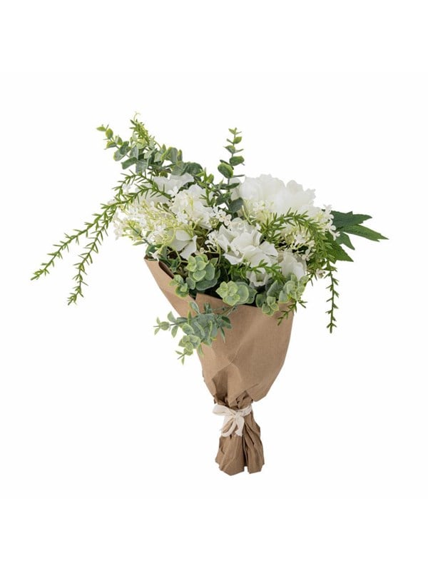 Bloomingville - Lustre Buket, Hvid, Kunstige Blomster - Ø23 Ã H43 cm
