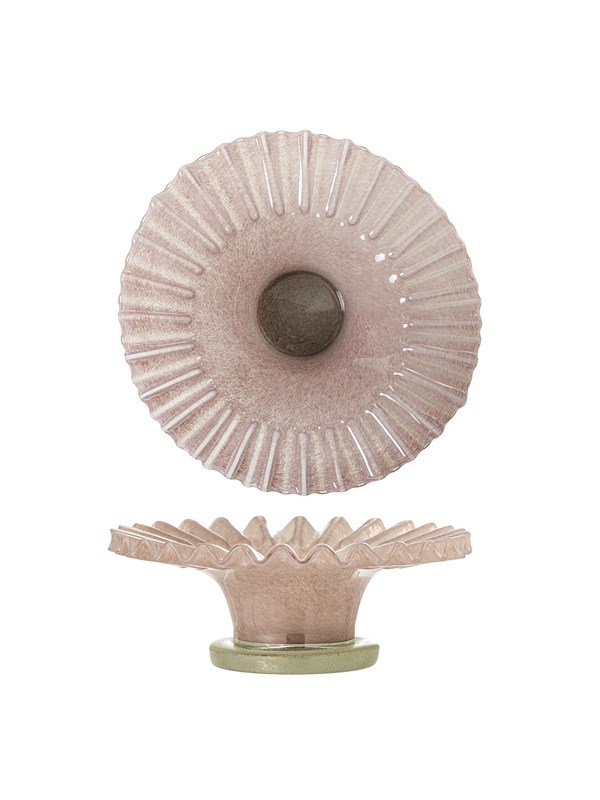 Bloomingville - Garnet Skål - Rosa - Glas