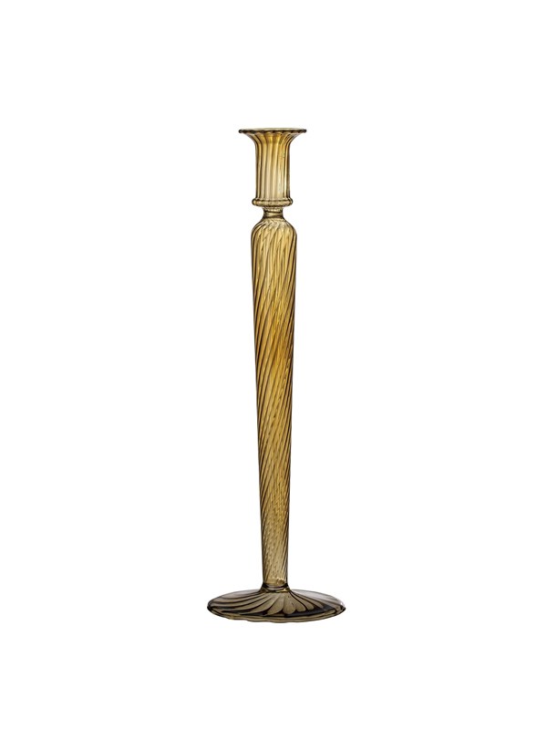 Bloomingville - Dara Lysestage, Brun, Glas, D10xH35 cm