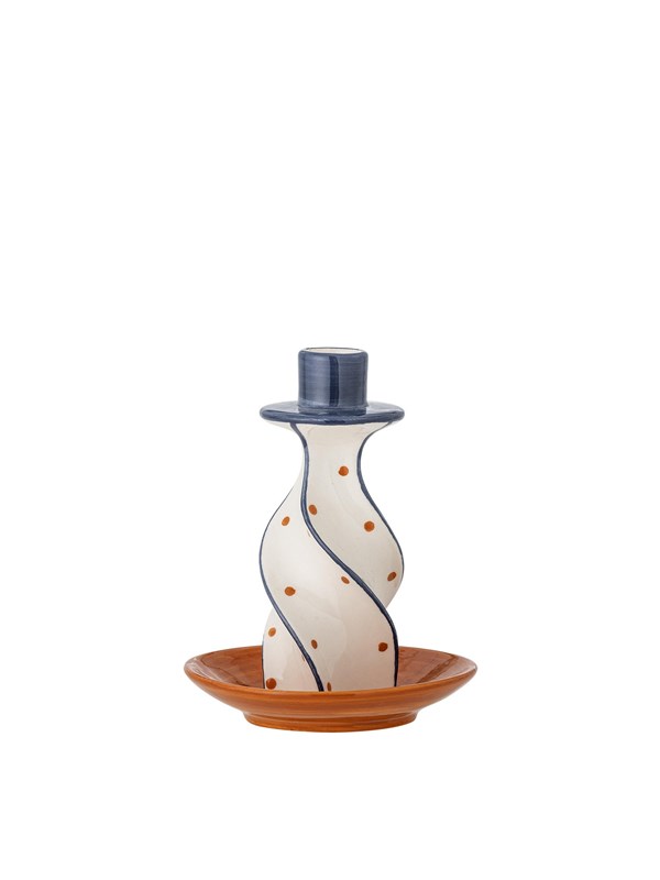 Bloomingville - Kairi Lysestage, Multifarvet, Stentøj, D12,5xH15,5 cm