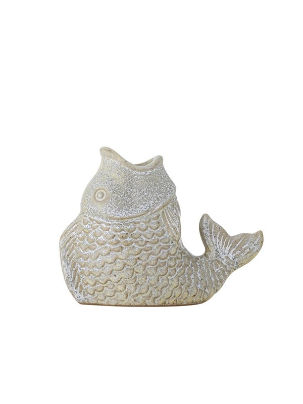 Bloomingville - Hiro Lysestage, Grå, Stentøj, L11,5xH9xW4,5 cm
