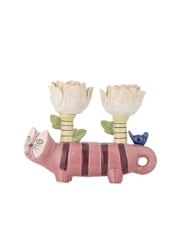 Bloomingville - Missy Lysestage, Multifarvet, Stentøj, L20xH14,5xB6,5 cm