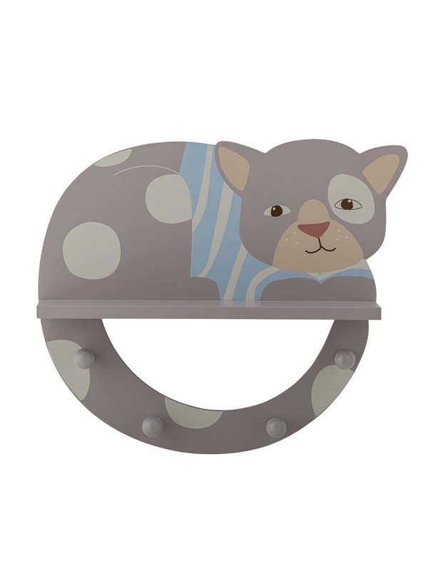 Bloomingville - Mille Kat Knagerække, Multifarvet, MDF, L36xH31xB8 cm