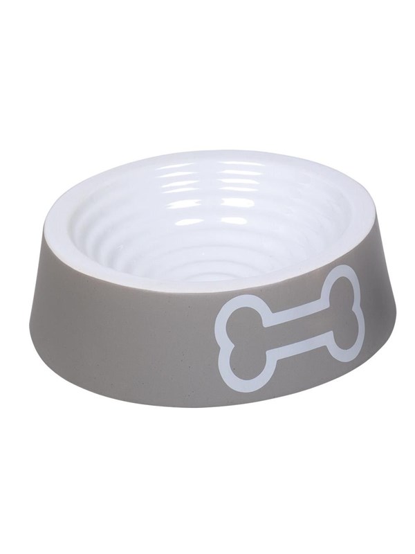 Keramik skål Big Bone - Ø 24 x 7 cm, 0,7 l - Grå