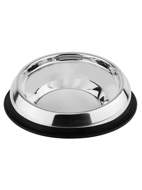 Nobby Rustfrit stål skål for fladsnudede hunde med gummi billede