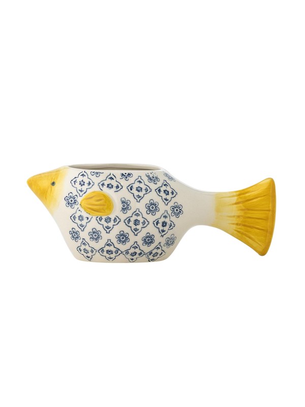 Bloomingville - Wrenna Urtepotteskjuler, Multifarvet, Stentøj, L25xH9xW11 cm