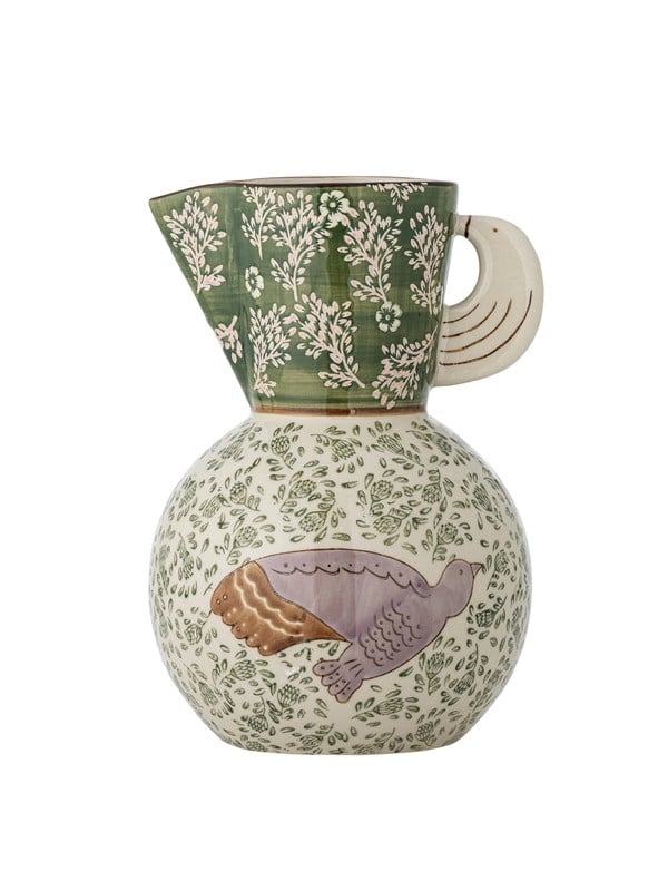 Bloomingville - Hezha Kande, Grøn, Stentøj - Ø14,5 Ã H21 cm